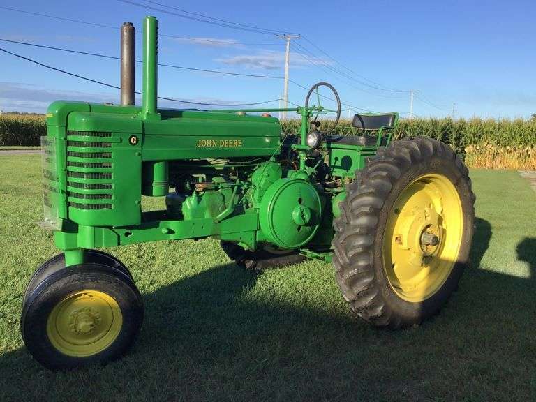 ONLINE ONLY AUCTION! 1952 JD G-JD EQUIPMENT-HONDA MOTORTRIKE-TOOLS-CAST IRON-PRIMITIVES & MORE!