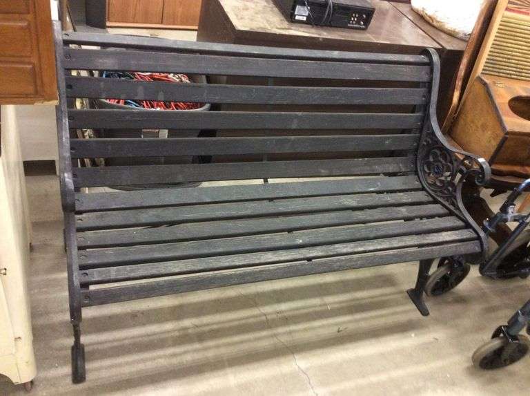 Garden Bench Cast Iron Ends 50in Metzger Property Services LLC