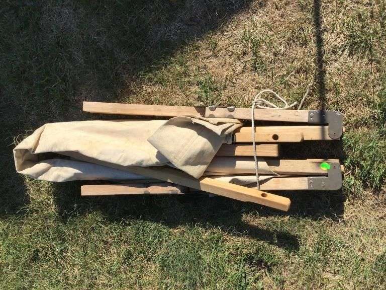 Wood Frame Canvas Cot Metzger Property Services LLC