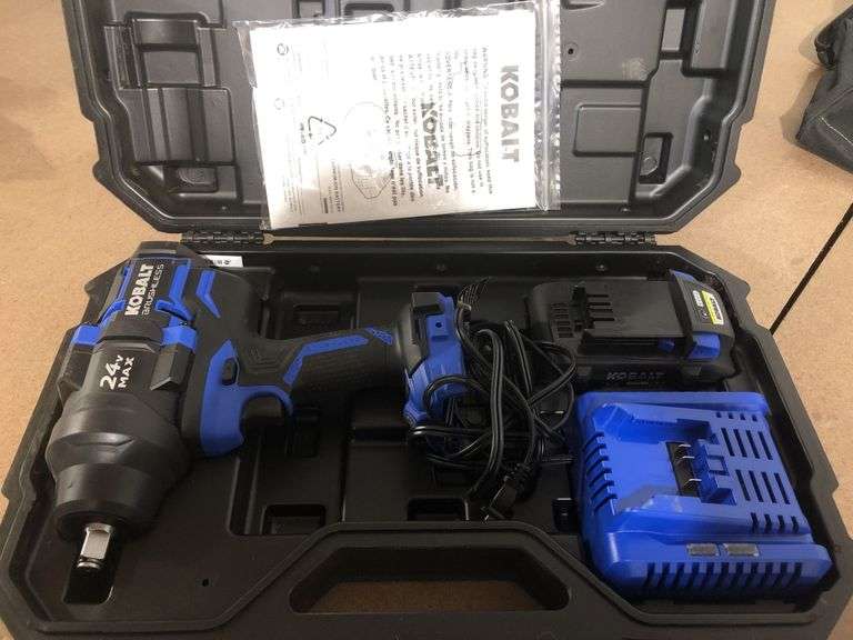 Kobalt 24 v brushless 1/2 in high torque impact wrench kit Metzger