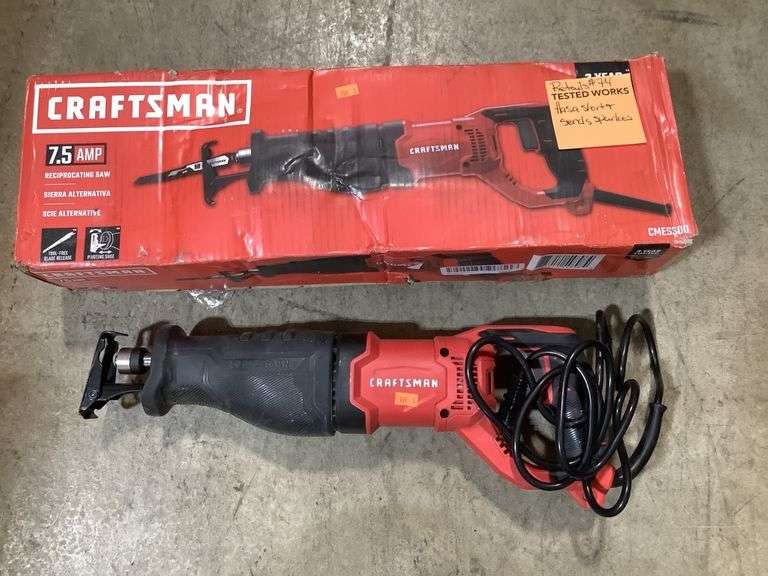 Craftsman 7.5 amp reciprocating saw—has a short—shoots sparks Metzger