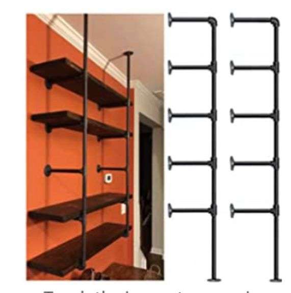 Industrial wall mount pipe shelves Metzger Property Services LLC