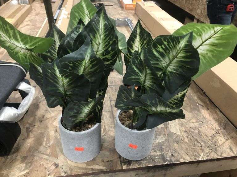 Silk plants in pots 15 inches tall Metzger Property Services LLC