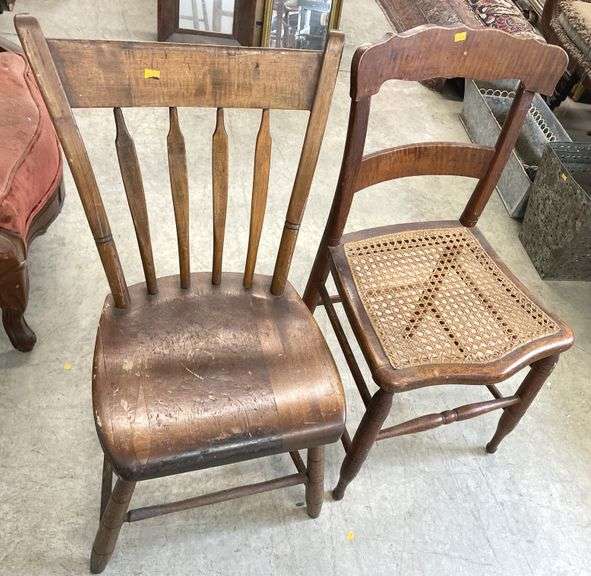 Ladder Back Chair & Cane Bottom Chair Metzger Property Services LLC