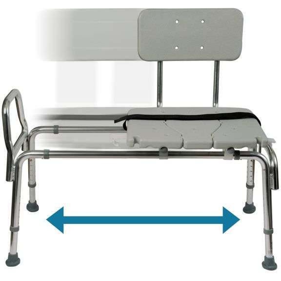 DuroMed Bariatric HeavyDuty Sliding Transfer Bench with Cut Out Seat