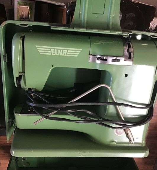 Elna supermatic portable sewing machine and accessories Metzger