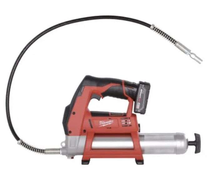Milwaukee M12 12volt Lithiumion Cordless Grease Gun Kittool only