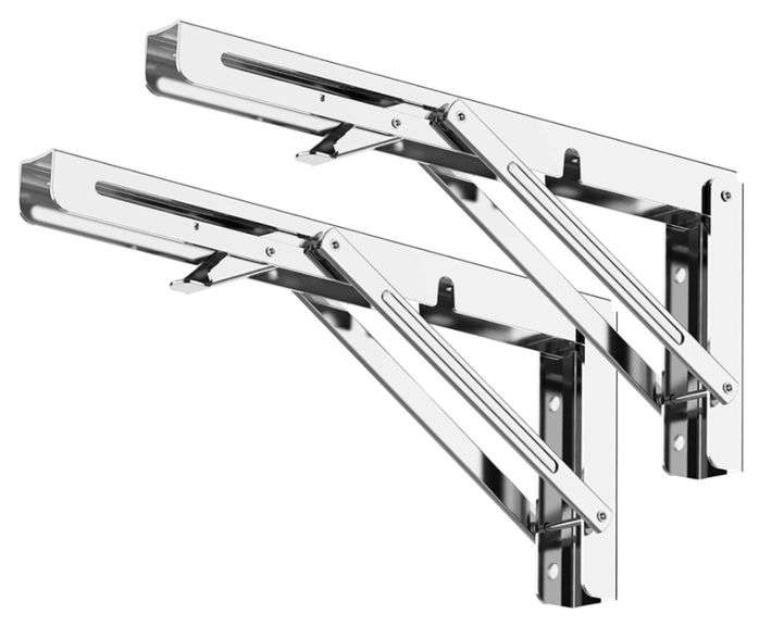 2 sets, Folding Shelf Brackets 24 Inch, Garage Workbench Brackets, 2pcs