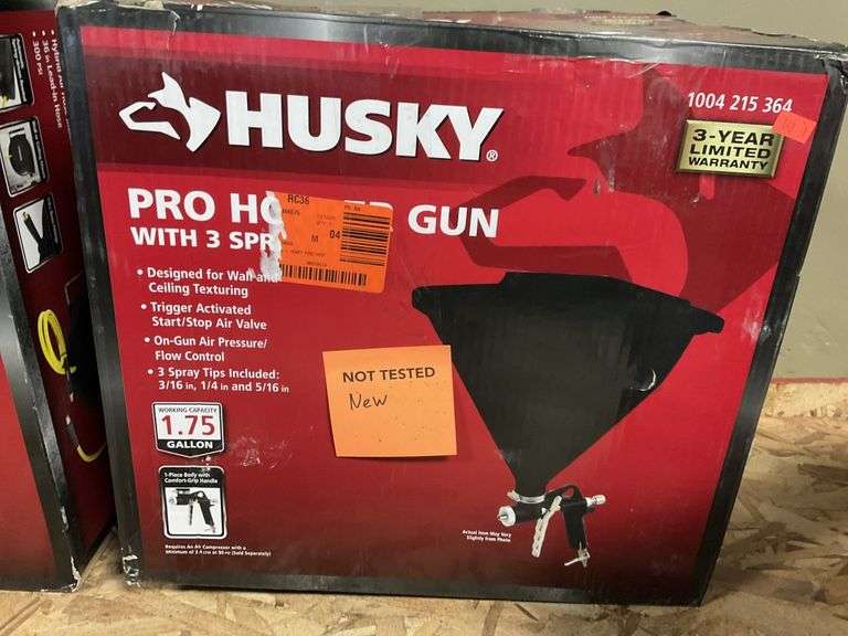 Husky pro hopper gun with three spray tips Metzger Property Services LLC