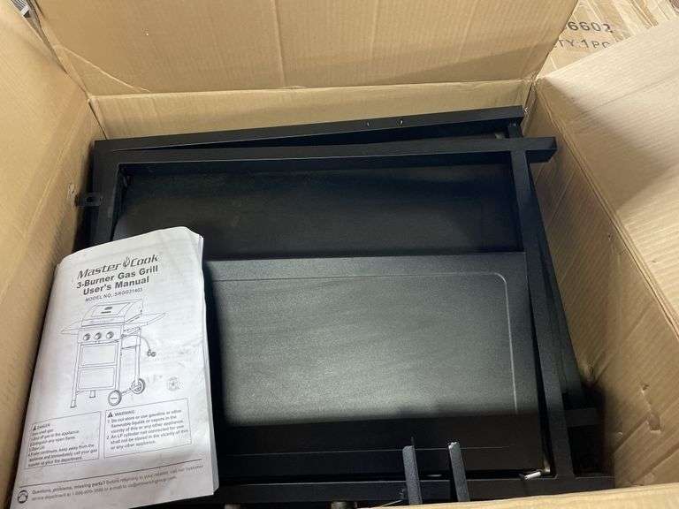 MASTER COOK 3 Burner BBQ Propane Gas Grill, Stainless Steel 30,000 BTU