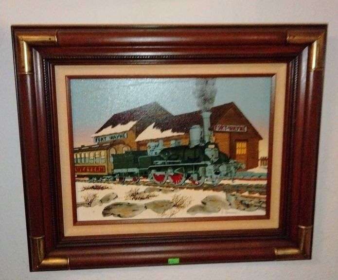 Framed H. Hargrove painting 23x19 Metzger Property Services LLC