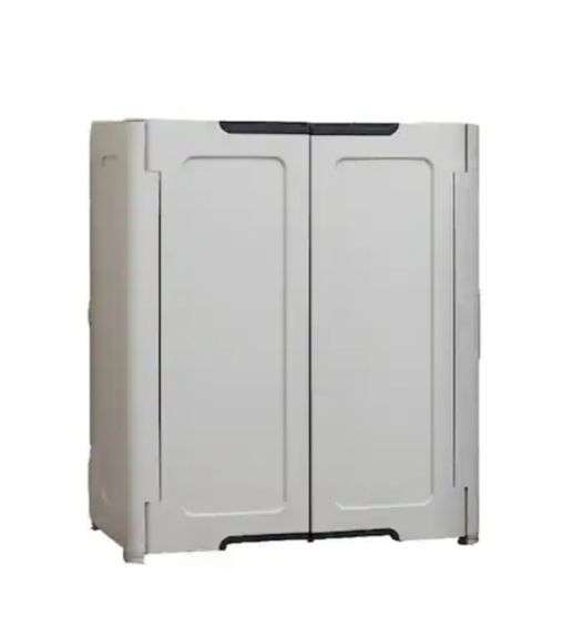 HDX Resin Freestanding Garage Base in Light Grey (30 in. W x 36