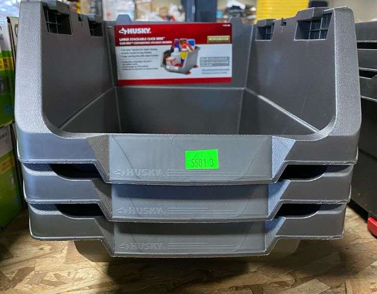 Husky Model276169 12” Large Stackable Click Bins Metzger Property