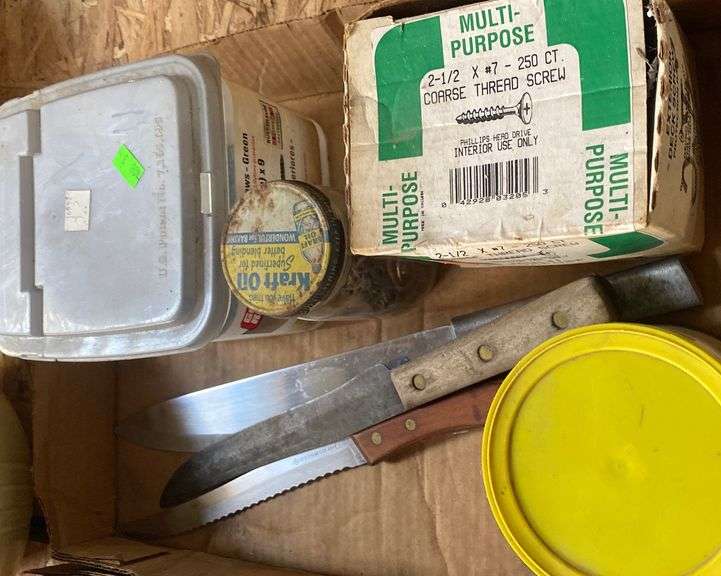 Yankee Candle candle holder, screws and hardware, Dremel attachments