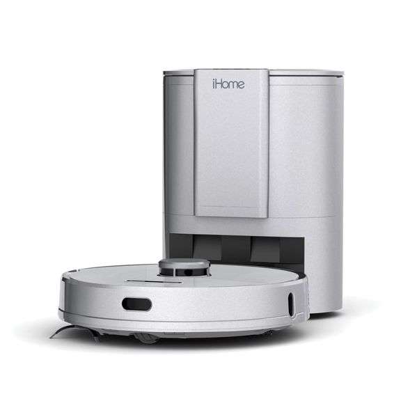 iHome AutoVac Halo 2n1 Robot Vacuum, Mopping & Auto Empty Base