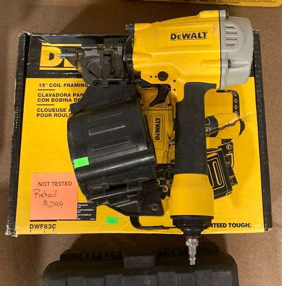 Pneumatic 15° Coil Framing Nailer tool only Metzger Property Services LLC