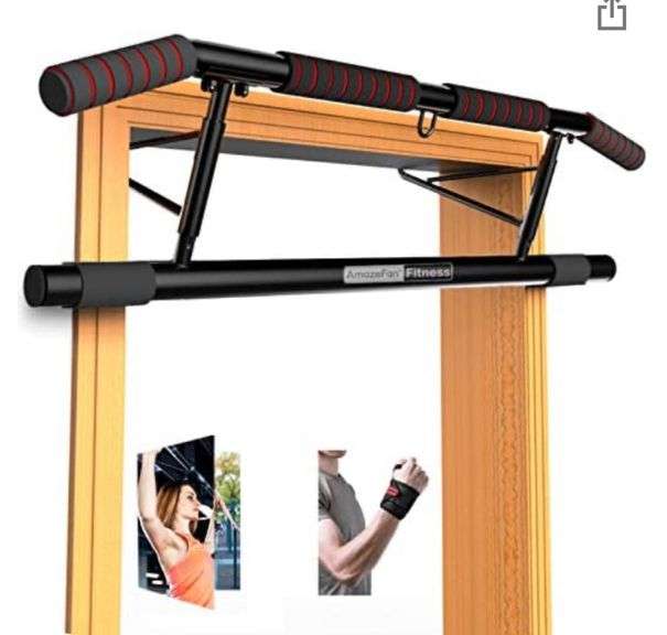 AmazeFan Pull Up Bar Doorway with Ergonomic Grip Fitness ChinUp