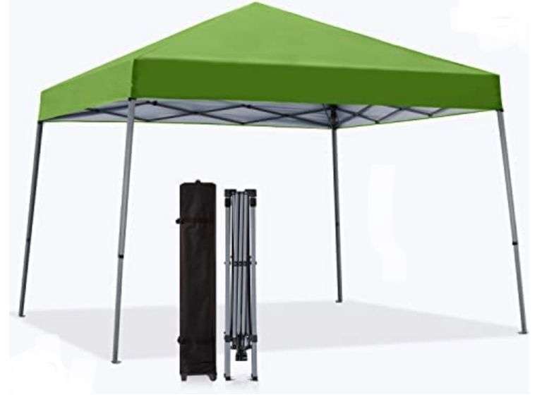 MASTERCANOPY Portable Pop Up Canopy Tent with Large Base (10x10,Grass