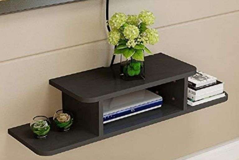 HAI+ Floating TV Shelf Wall Mounted Media Console, Router DVD Shelves