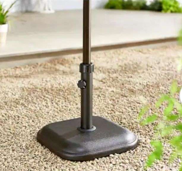StyleWell 26 lbs. Concrete and Resin Patio Umbrella Base in Black
