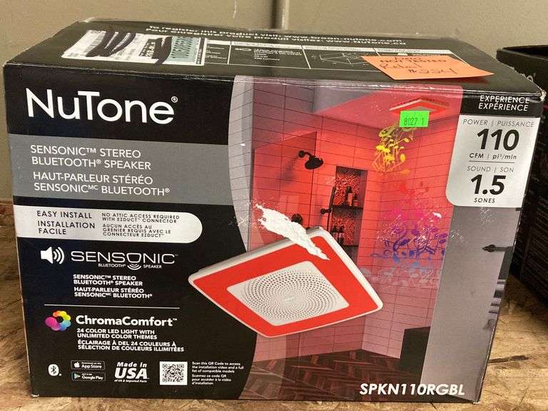 BroanNuTone Sensonic Series 110 CFM Ceiling Bathroom Exhaust Fan with