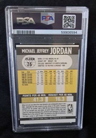 1990 fleer michael jordan basketball card
