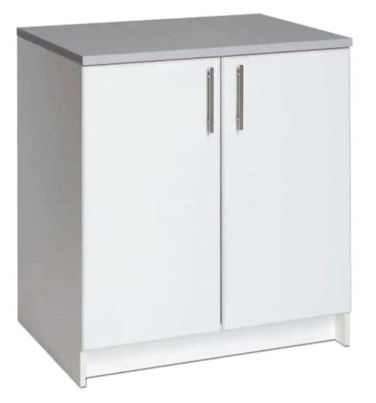 Prepac Wood Freestanding Garage in White (32 in. W x 36 in. H x