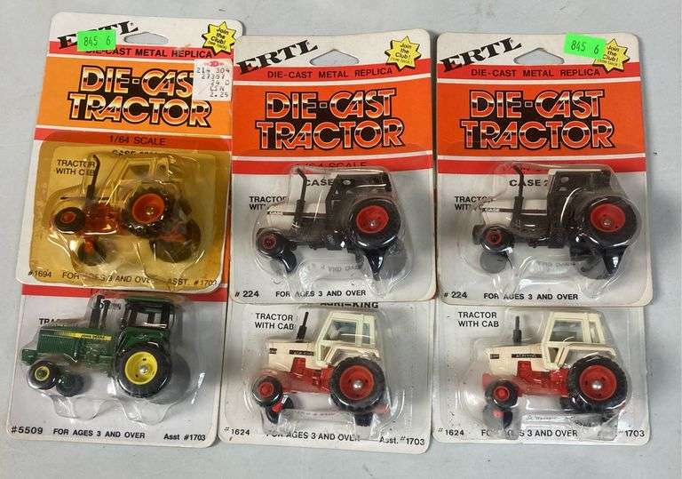 6 ERTL Die Cast Tractors 1/64 Scale Metzger Property Services LLC