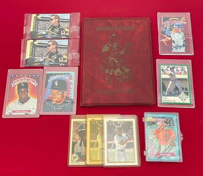 58 Various Football and Baseball Cards and 2 Sealed Packs NASCAR Cards