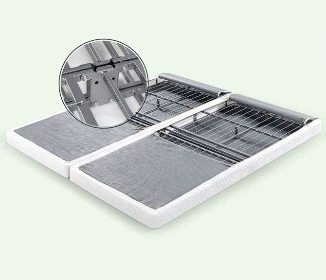 ZINUS No Assembly Metal Box Spring / 4 Inch White Mattress Foundation