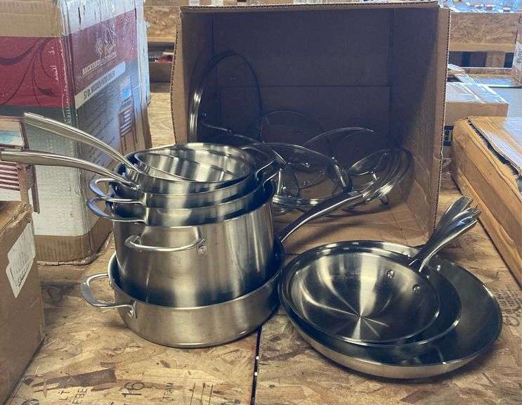 Mueller Pots and Pans Set 17Piece, UltraClad Pro Stainless Steel Cookware Set, Ergonomic and