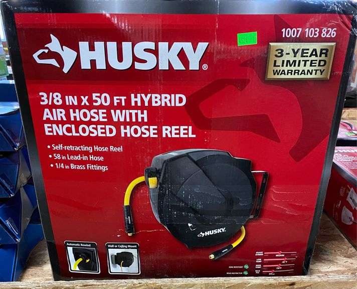 Husky Model1007103826 3/8”x50’ Hybrid Air Hose with Enclosed Hose