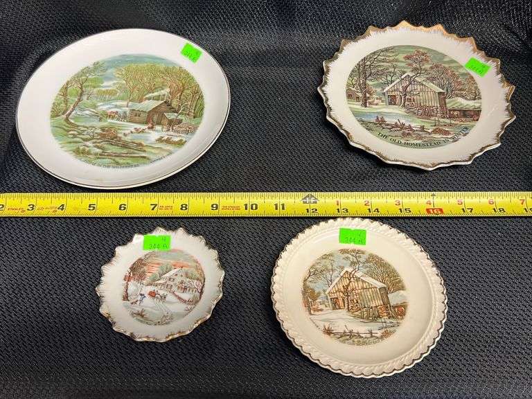 (4) Currier & Ives Plates Metzger Property Services LLC