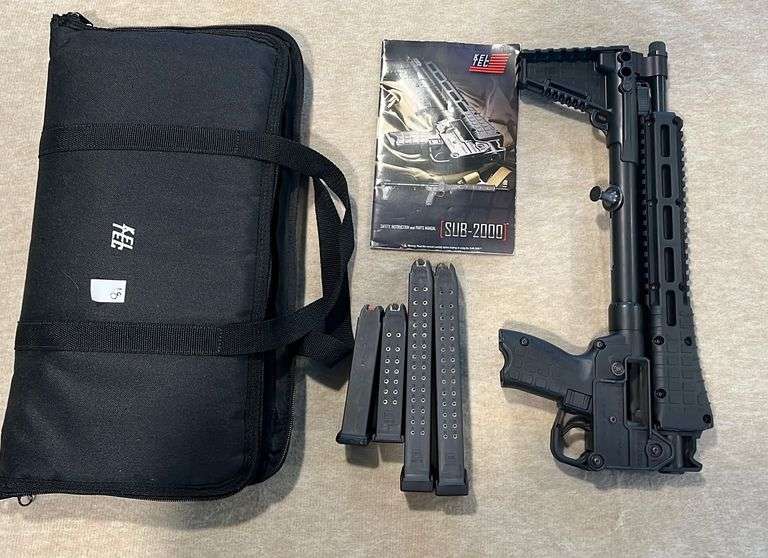 Sub 2000 Case KEL TEC Sub 2000 9mm with case and 2 17 round mags and 2 31 round mags ...