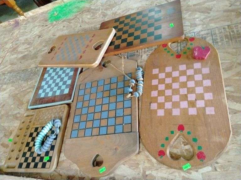 Wood game boards and decor Metzger Property Services LLC