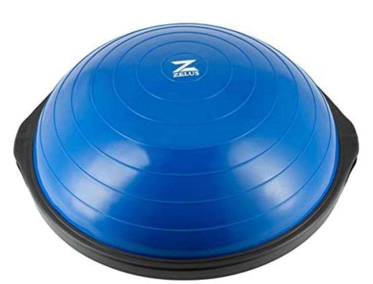 ZELUS 25in. Balance Ball 1500lb Inflatable Half Exercise Ball Wobble
