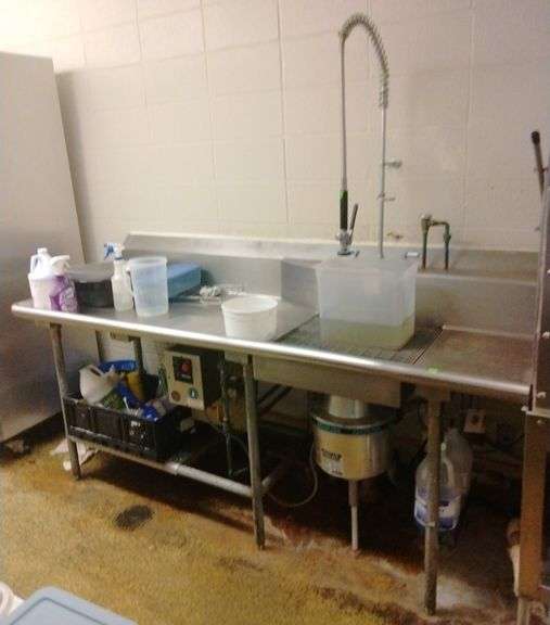7ft prerinse dish line with Salvajor model 150 garbage disposal