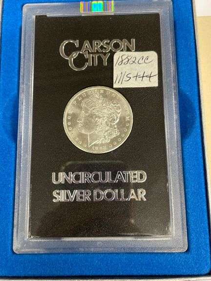 12.5.22 -- HIGH QUALITY COIN & CURRENCY AUCTION! 120+ MORGAN SILVER DOLLARS inc. 5 CARSON CITY – BARBER COINS – 2 CENT COINS – RED SEAL CURRENCY – PROOF SETS – COIN DISPLAY – SENTRY SAFE & MORE! NORTH MANCHESTER, IN