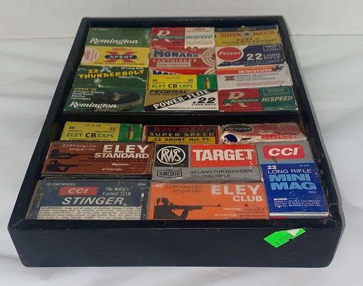 Vintage .22 Long Rifle Shells in assorted Brands boxes are full ...