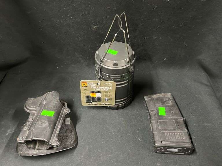 PMAG 20 5.56x45 Ammunition Clip, Fobus Pistol Holder, Duel mode collapsible lantern 25 lumens