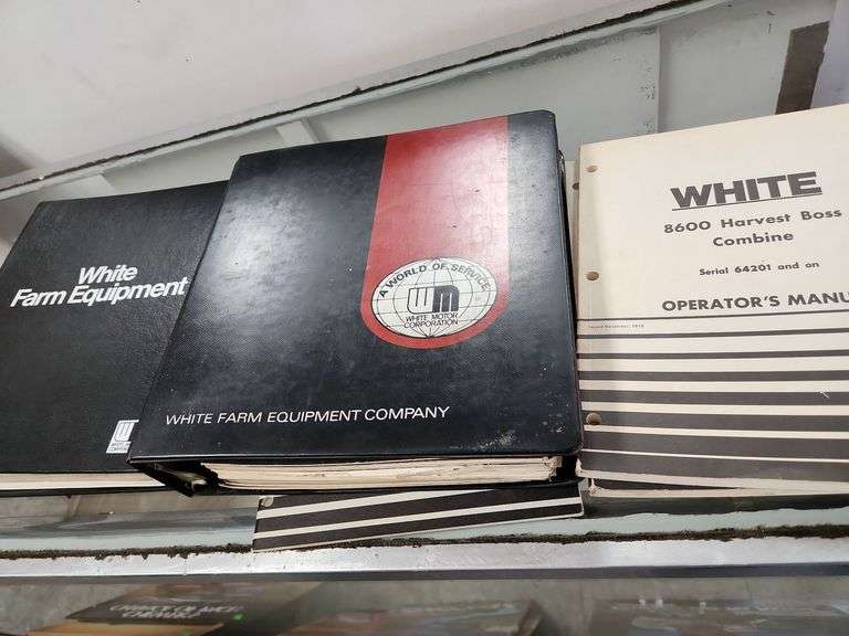 White farm equip parts, binders and catalogs Metzger Property