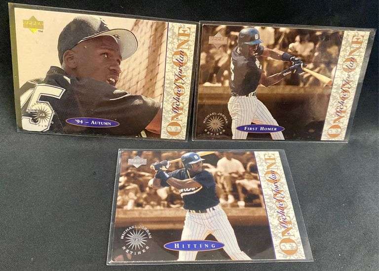 1995 Upper Deck oneonone 3, 8, 9 Michael Jordan Baseball Cards