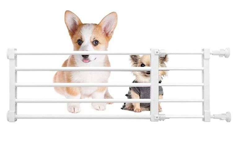 Short Dog Gate Expandable Dog Gate 22"39.37" to Step Over,Pressure
