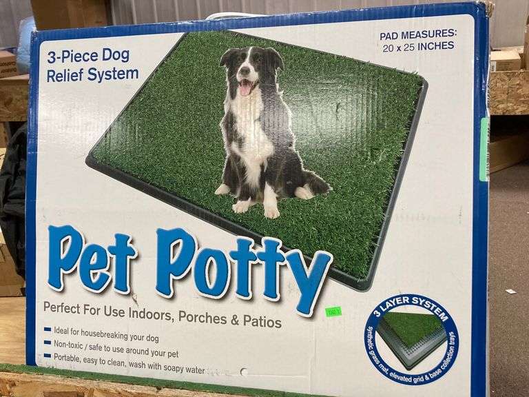 LOOBANI Dog Indoor Potty Systems, Dog Grass Pad with Tray for Puppy