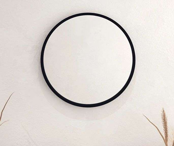 Black Circle Wall Mirror 20 Inch Round Wall Mirror Metzger Property