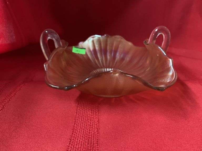 Fenton Carnival Glass Candy Dish W/handles Metzger Property Services LLC