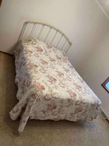 Queen Metal Bed And Bedding Metzger Property Services LLC