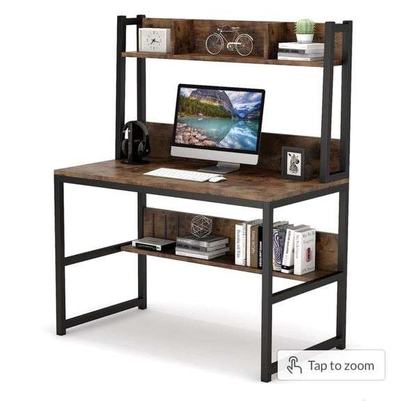 Tribesigns Computer Desk, Home Office Desk Study Desk with Hutch and