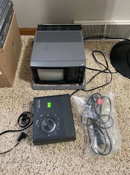 RCA AC/DC color TV space saver, Channel Master automatic antenna ...