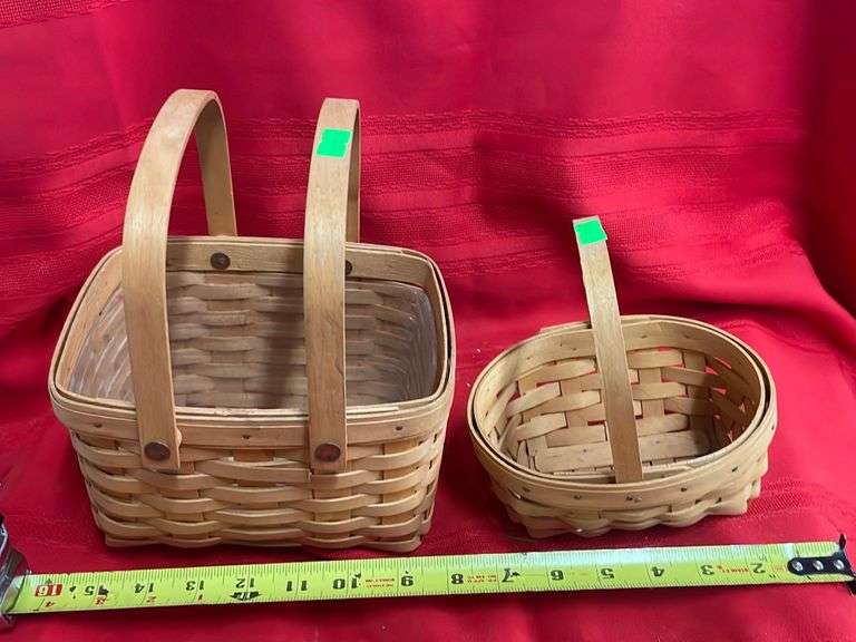 Longaberger Small Market Basket with handles, Longaberger American Cancer Society Basket with